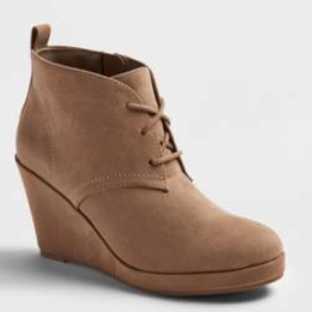 Terri Lace up Wedge booties